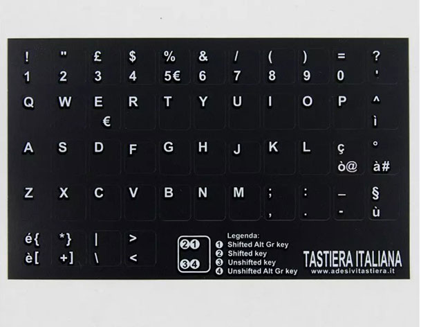 stiker adesivi per tastiera notebook