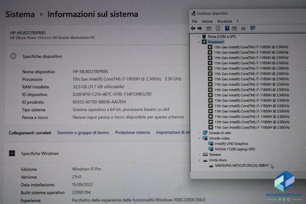 informazioni di sistema hp ZBook 15 G8 Power