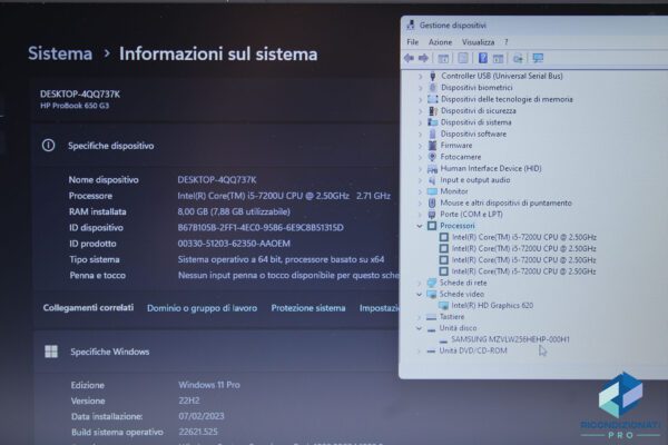 notebook ricondizionato con porta COM RS232 foto schermata